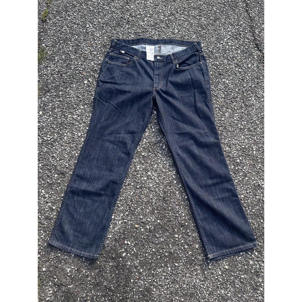 Carhartt Jeans Womens 18 Short Blue FR Flame Resistant Relaxed Straight Leg